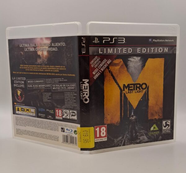 15 u492442 1 VIDEOJUEGO PS3 METRO LAST LIGHT LIMITED EDITION