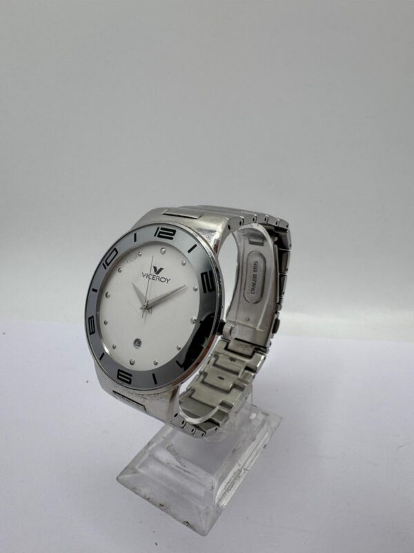 402598s 4 RELOJ DE CABALLERO VICEROY 47529 ESFERA BLANCA CORREA METALICA