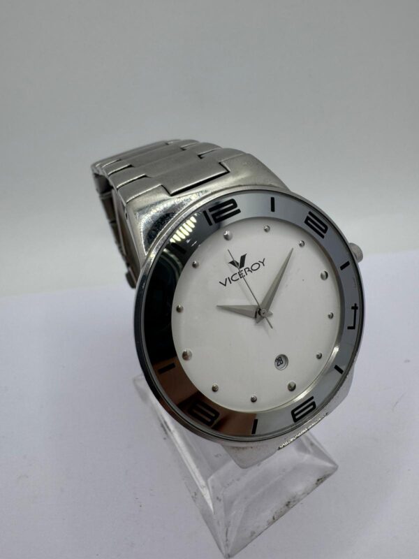 402598s 5 RELOJ DE CABALLERO VICEROY 47529 ESFERA BLANCA CORREA METALICA