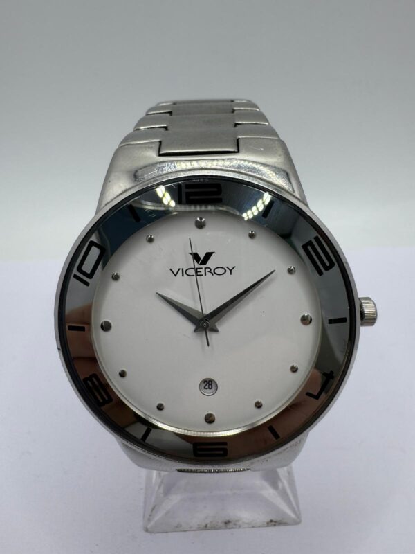 402598s 7 RELOJ DE CABALLERO VICEROY 47529 ESFERA BLANCA CORREA METALICA