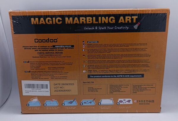 437225 2 JUEGO PINTURA MAGIC MARBLING ART A ESTRENAR