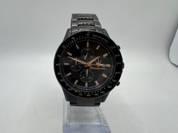 479102 2 RELOJ MASERATI 8873640011 NEGRO CON ESFERA NEGRA Y NUMEROS EN BRONCE