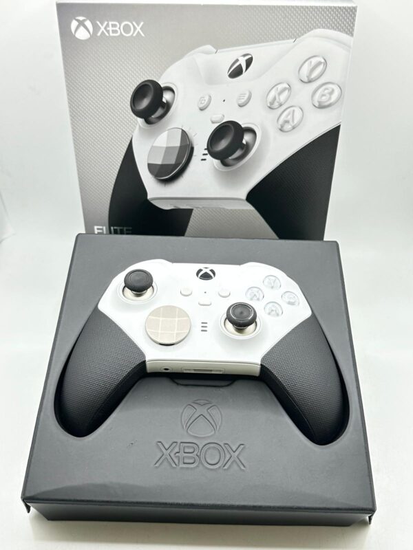 486433 2 MANDO XBOX ELITE SERIES 2 CORE BLANCO Y NEGRO + CAJA