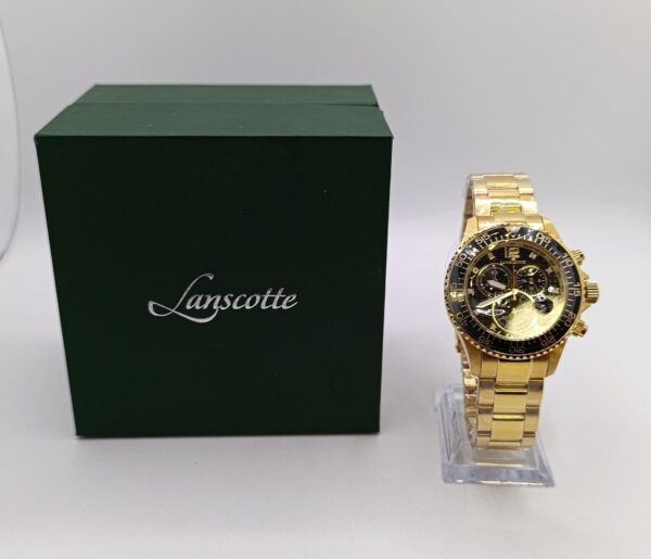 491281 5 RELOJ DE CUARZO LANSCOTTE 150273 DORADO + CAJA