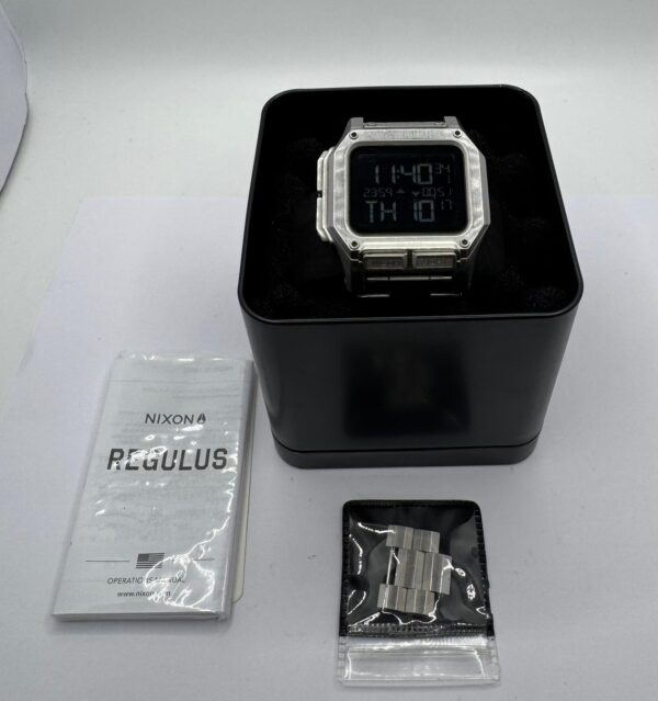 491661 1 RELOJ NIXON REGULUS SS METALICO + CAJA + ESLABONES