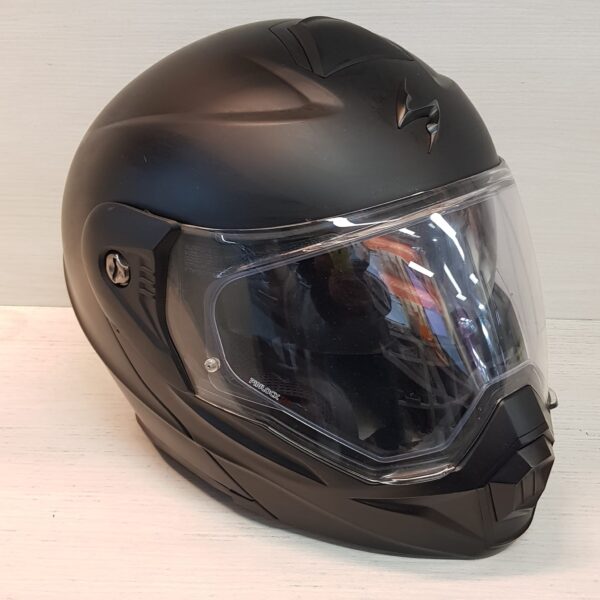 494203 1 CASCO SCORPION EXO-AT950 NEGRO MATE XL / SISTEMA DE COMUNICACIÓN BLUETOOTH SENA 10S