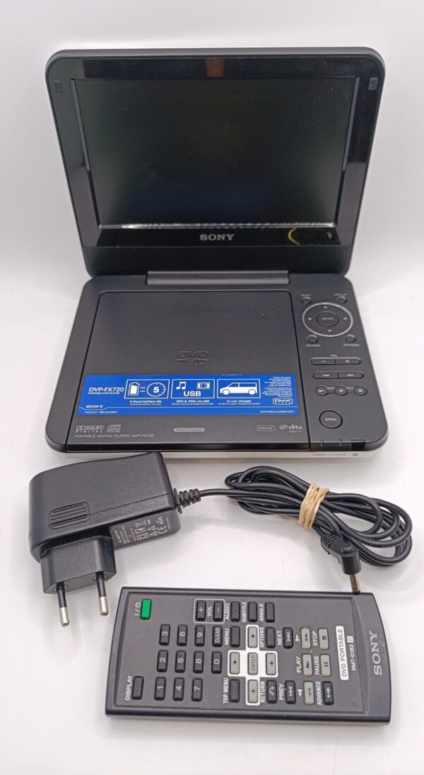 496887 5 REPRODUCTOR DVD PORTATIL SONY DVP FX720 + MANDO + FUENTE COMPATIBLE