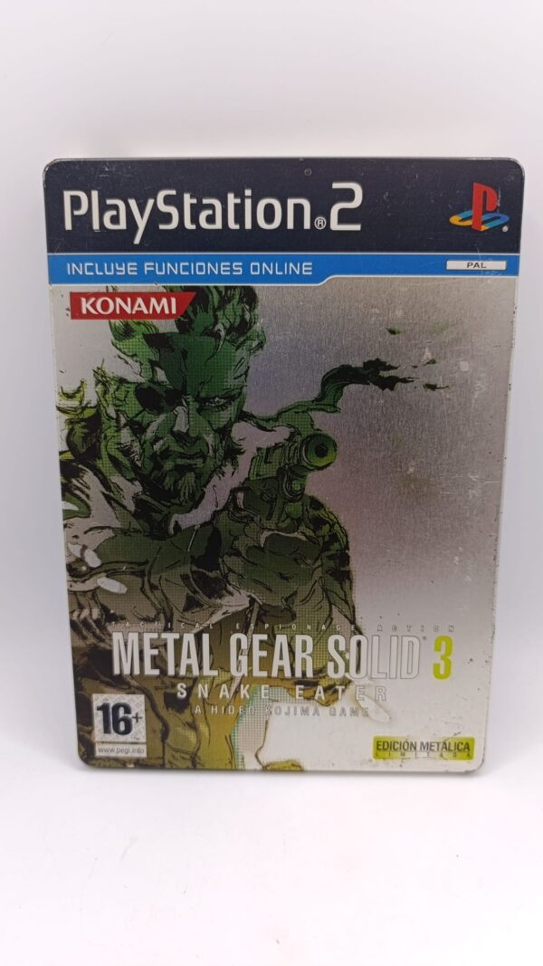 496935 1 JUEGO METAL GEAR SOLID 3 SNAKE EATER EDICION METALICA PS2