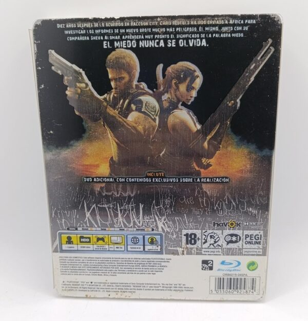 496937 2 JUEGO RESIDENT EVIL 5 PS3 EDICION METALICA