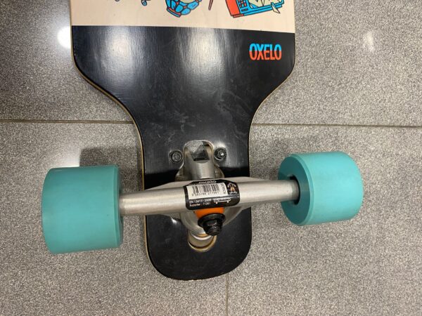 497592 3 SKATE LONGBOARD OXELO DROP MINI CORE BLUE