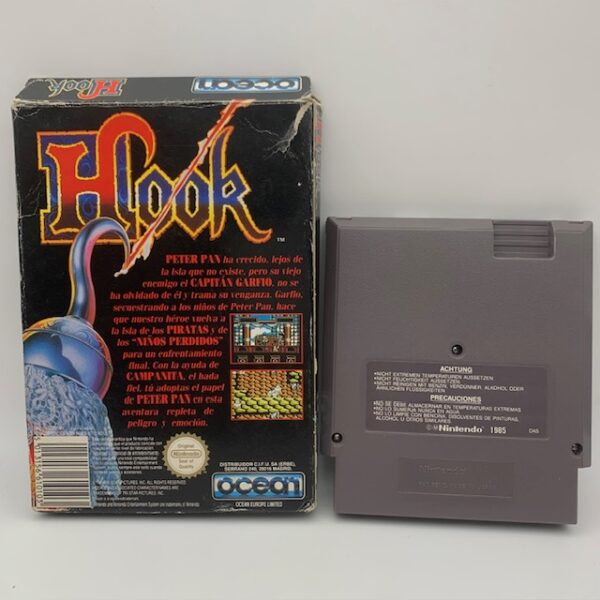 497749 2 VIDEOJUEGO HOOK NINTENDO NES + CAJA