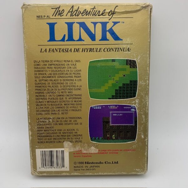 497781 1 VIDEOJUEGO ZELDA II THE ADVENTURE OF LINK + CAJA NINTENDO NES