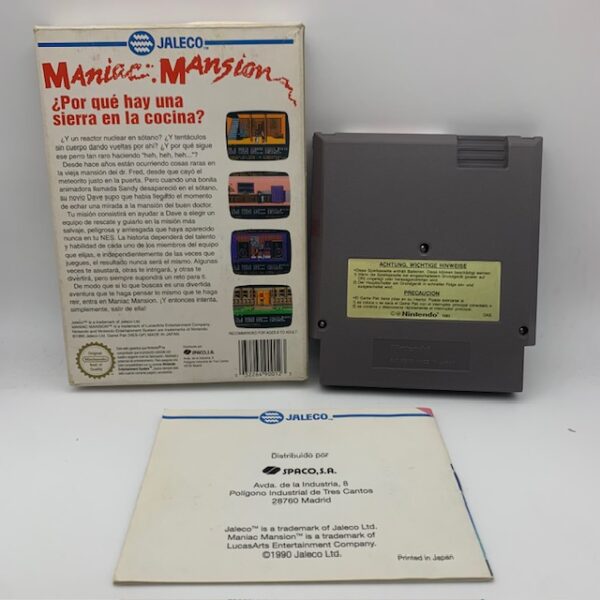 497841 3 VIDEOJUEGO MANIAC MANSION + CAJA NINTENDO NES