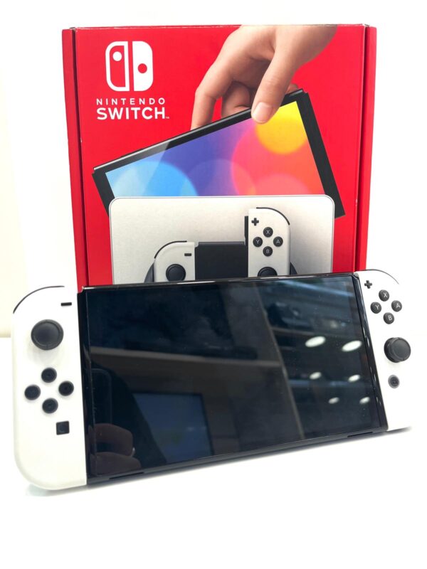 498280 6 CONSOLA NINTENDO SWITCH OLED BLANCA+ CAJA