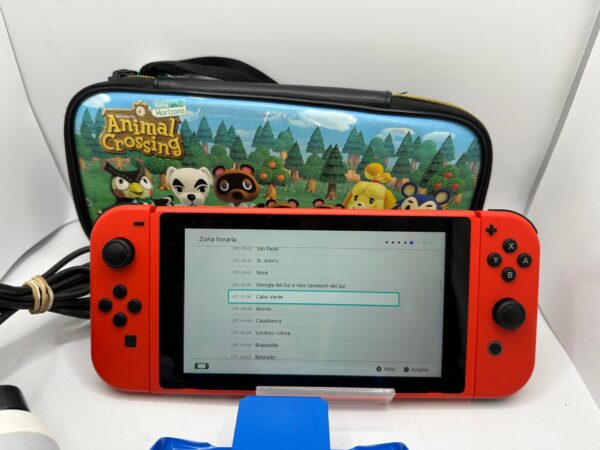 499584 6 CONSOLA NINTENDO SWITCH ROJA + ADAPTADOR A LA LUZ + FUNDA