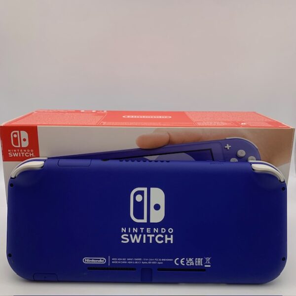 499651 3 CONSOLA NINTENDO SWITCH LITE AZUL CON CAJA Y CARGADOR