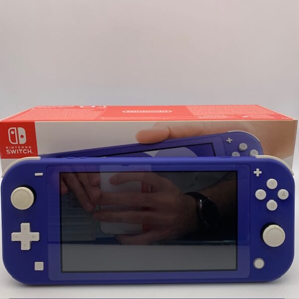 499651 4 CONSOLA NINTENDO SWITCH LITE AZUL CON CAJA Y CARGADOR