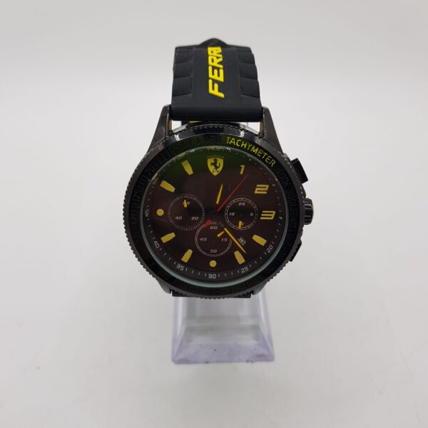 499686 2 RELOJ FERRARI TM1376 ESFERA NEGRA/AMARILLO CORREA NEGRA