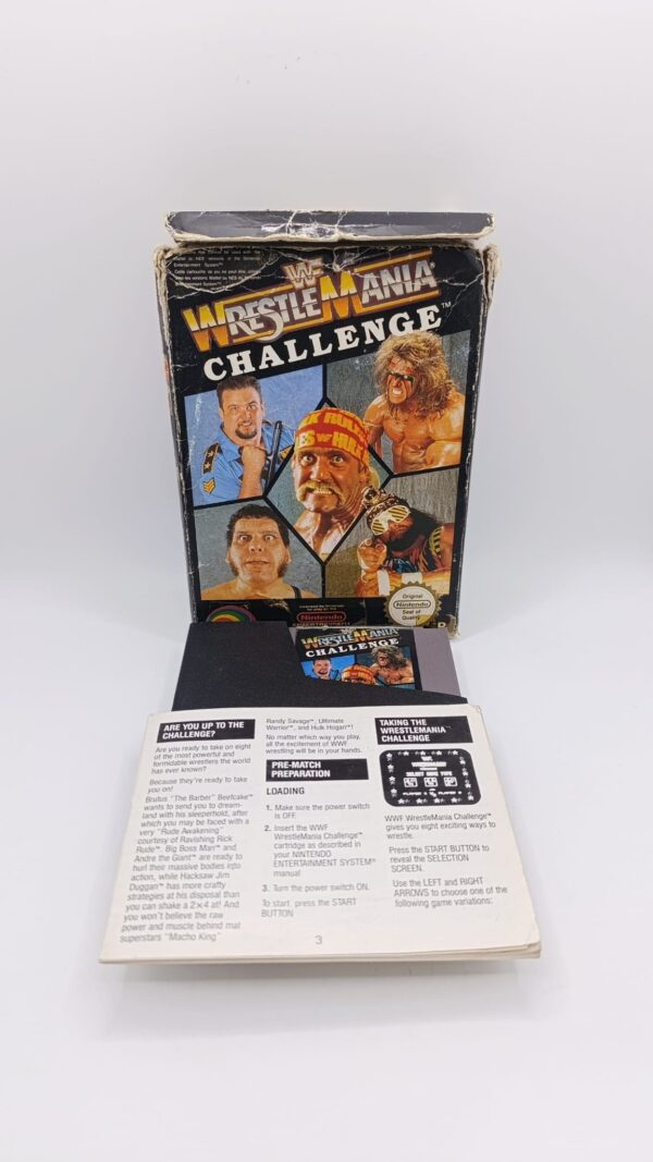 500194 1 JUEGO WWF WRESTLEMANIA CHALLENGE NES + CAJA