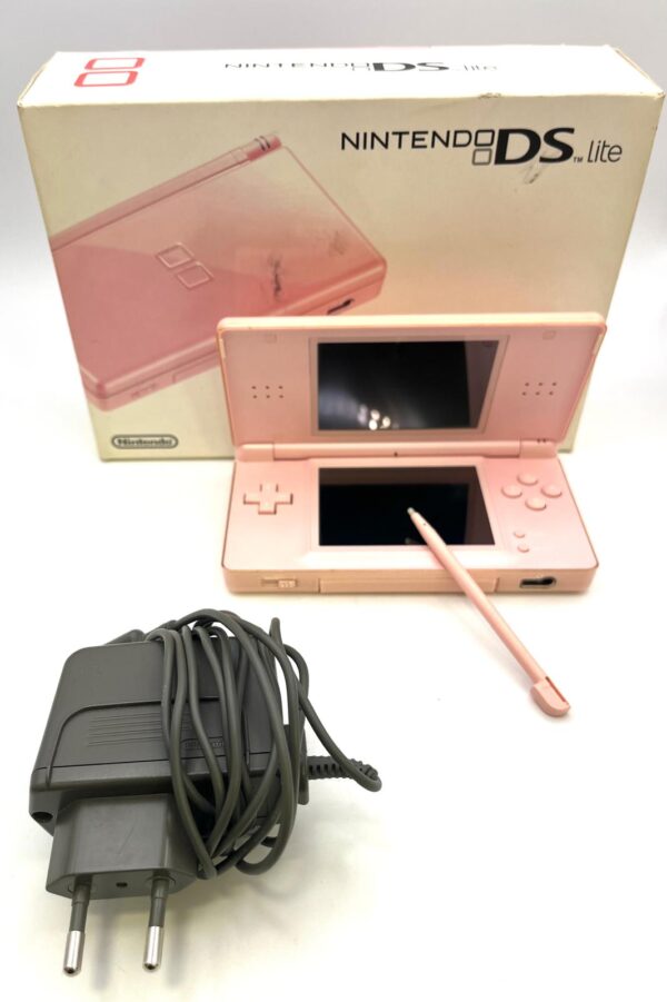 500274 2 CONSOLA NINTENDO DS LITE ROSA + CAJA + ACC