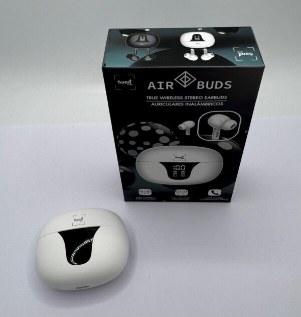 500319 1 AURICULARES BLUETOOTH SAMI AIR BUDS + CAJA + CABLE