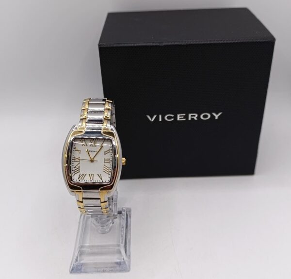 500967 1 RELOJ PULCERA VICEROY 46923 CORREA ACERO CON DORADO + CAJA