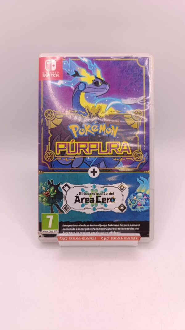 501547 2 JUEGO POKEMON PURPURA + EL TESORO OCULTO DEL AREA CERO SWITCH