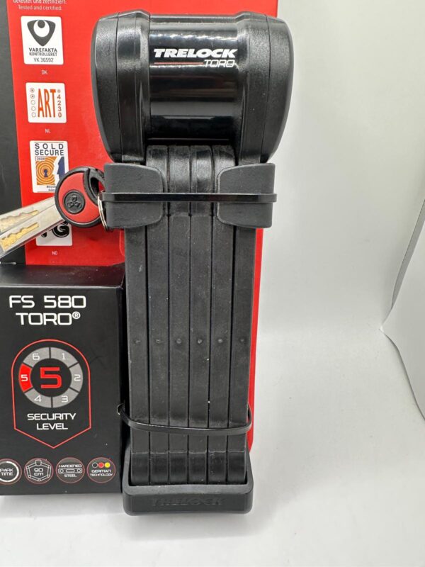 501646 4 CERRADURA PLEGABLE TRELOCK FS 580 TORO 90 CM NIVEL SEGURIDAD 5 A ESTRENAR