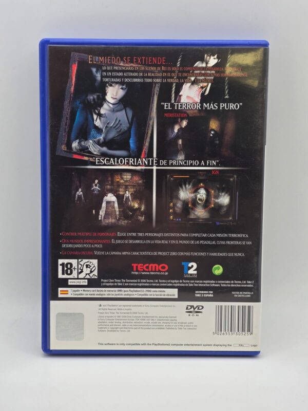 501742 3 VIDEOJUEGO PS2 PROYECT ZERO 3 THE TORMENTED -INCLUYE MANUAL-