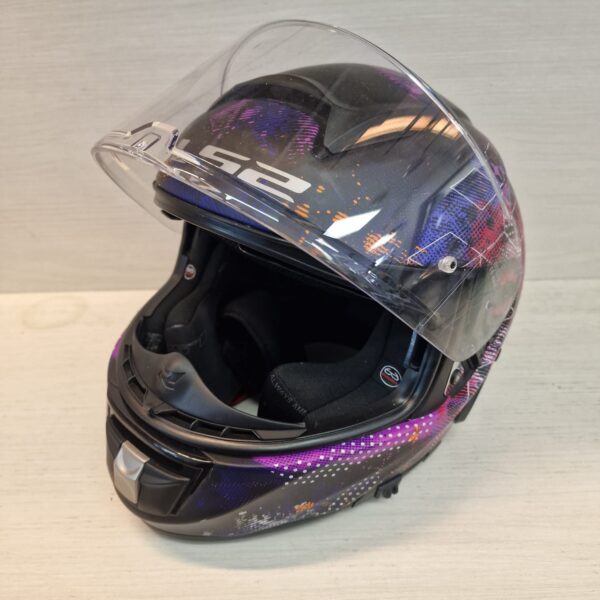 501752 4 CASCO INTEGRAL LS2 VECTOR HPFC EVO FF397 COSMOS MATT BLACK PINK - TALLA XXS