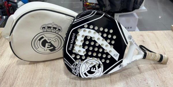 502286 2 PALA DE PADEL 38MM REAL MADRID + FUNDA