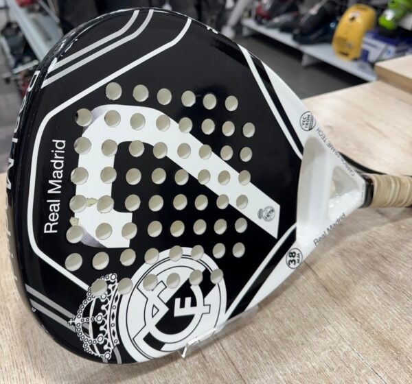 502286 3 PALA DE PADEL 38MM REAL MADRID + FUNDA