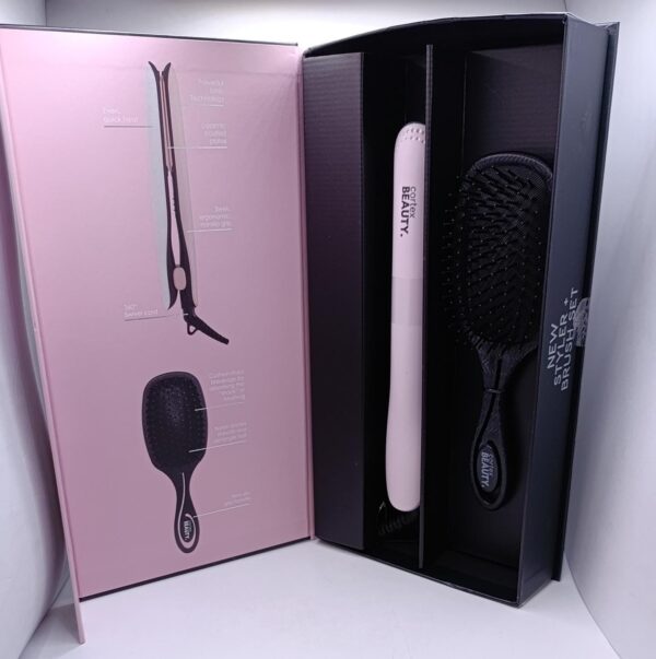 502433 1 KIT DE PLANCHA Y CEPILLO CORTEX BEAUTY NEW STYLER + BRUSH SET + CAJA *A ESTRENAR