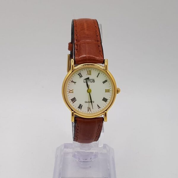 502954 1 RELOJ DE MUJER LOTUS 7710 DE PILA, DORADO, CORREA MARRON