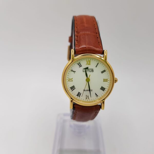 502954 5 RELOJ DE MUJER LOTUS 7710 DE PILA, DORADO, CORREA MARRON