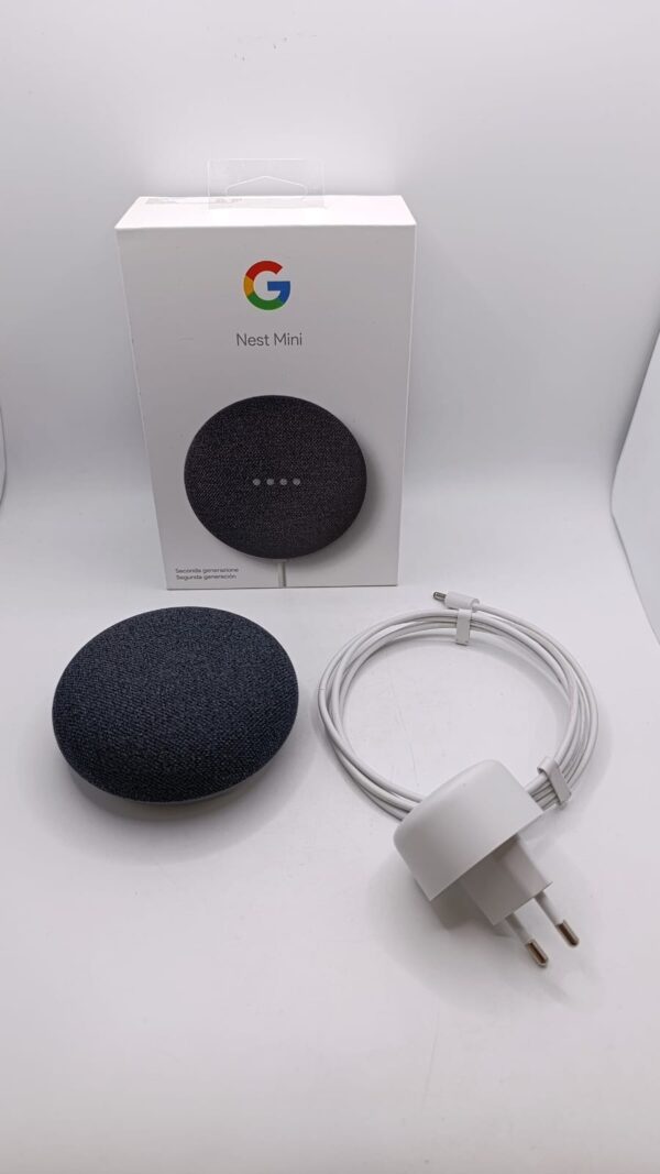 503010 2 ALTAVOZ INTELIGENTE GOOGLE NEST MINI 2GEN + CAJA + CABLE