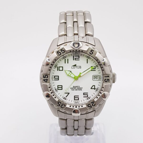 503210 1 RELOJ DE CUARZO LOTUS 15295 ESFERA BLANCA Y ACERO