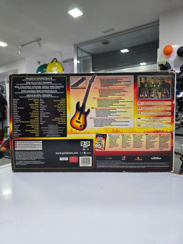 503286 3 VIDEOJUEGO PS2 GUITAR HERO WORLD TOUR + CAJA + GUITARRA + ACC