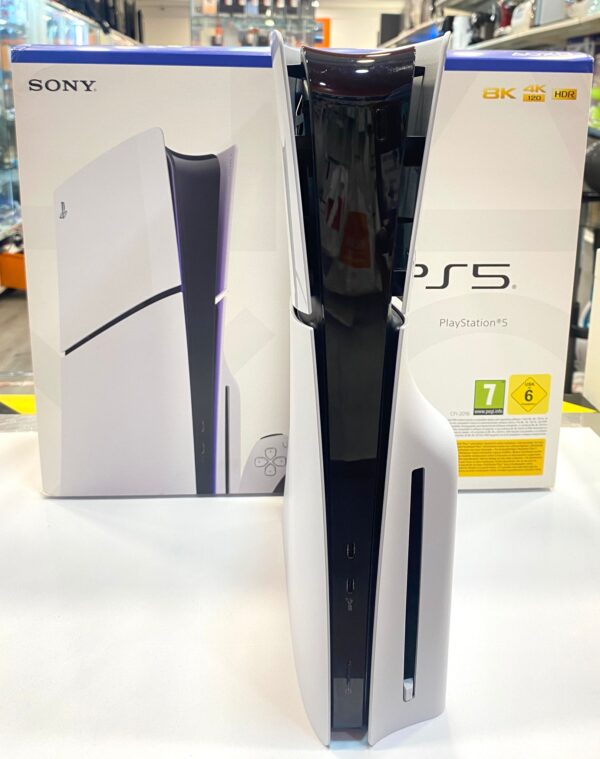 503429 2 CONSOLA SONY PS5 SLIM LECTOR DE DISCO 1TB + CABLES + CAJA *NO INCLUYE MANDO*