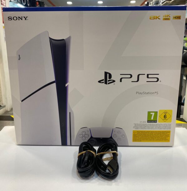 503429 5 CONSOLA SONY PS5 SLIM LECTOR DE DISCO 1TB + CABLES + CAJA *NO INCLUYE MANDO*