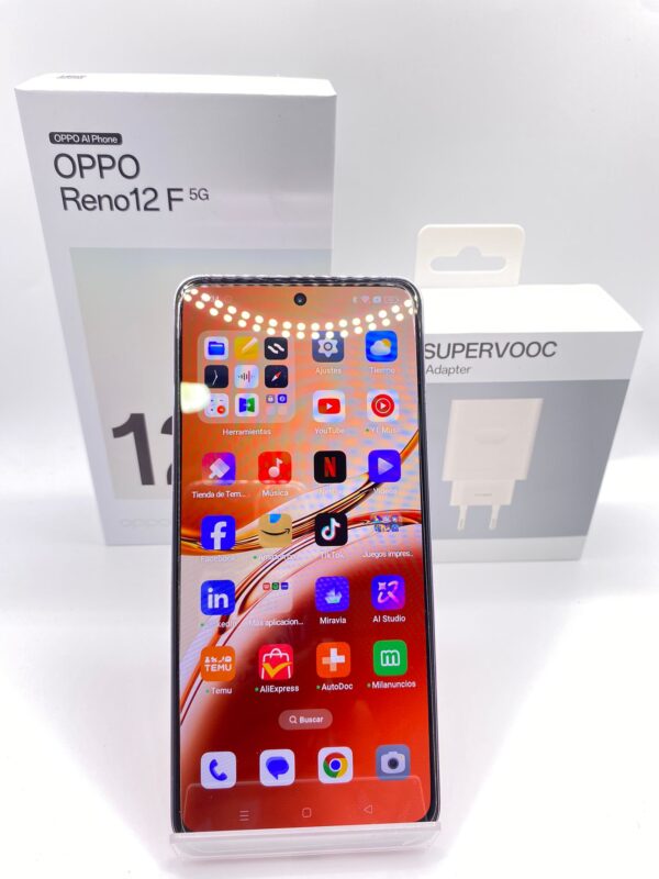 503446 7 MOVIL OPPO RENO 12F5G 256GB 8GB COLOR NARANJA + CAJA + ADABTADOR 45W