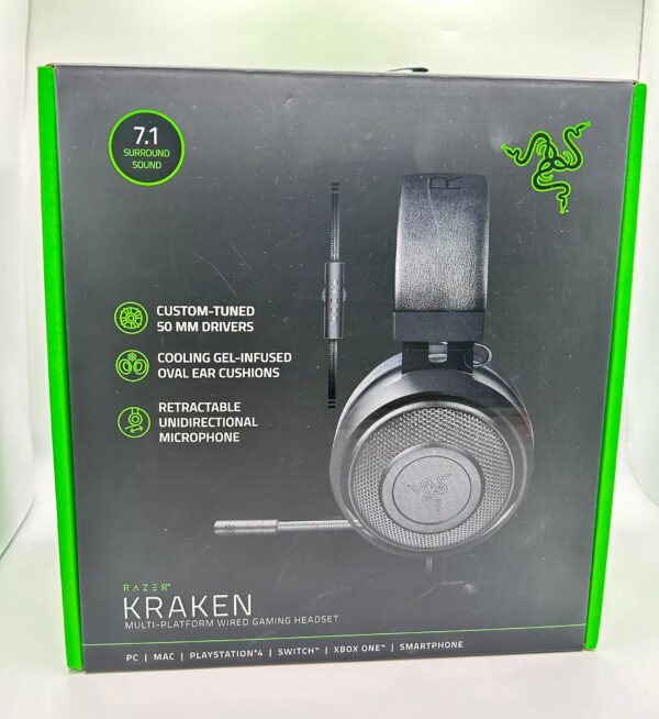 504408 3 AURICULARES GAMING RAZER KRAKEN + CAJA