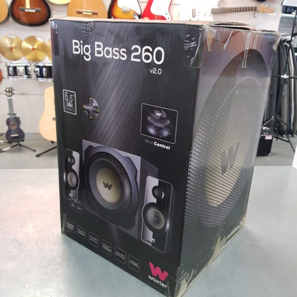 504443 3 SISTEMA DE SONIDO 2.1 WOXTER BIG BASS 260 V2.0 + CAJA