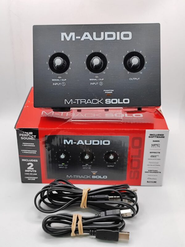 Imagen de WhatsApp 2024 10 08 a las 17.40.40 bce60825 TARJETA DE SONIDO M-AUDIO M-TRACK SOLO USB + CAJA