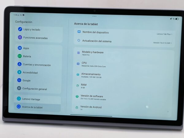Imagen de WhatsApp 2024 10 26 a las 13.37.16 15eccf02 TABLET LENOVO TAB PLUS TB351FU 128GB/8GB RAM + CAJA