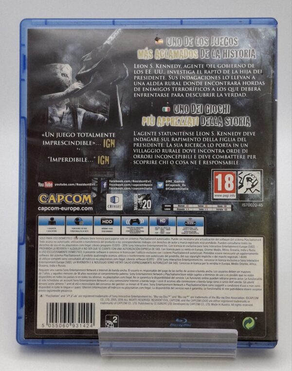 15 u483365 4 VIDEOJUEGO RESIDENT EVIL 4 PS4