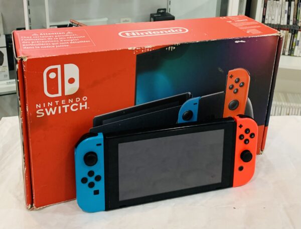 364323 CONSOLA NINTENDO SWITCH HAC-001 ROJA/AZUL + CABLES + CAJA