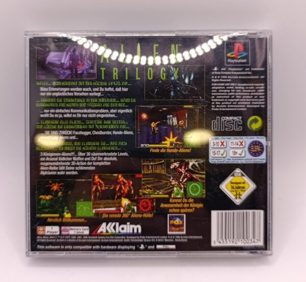 447993 2 VIDEOJUEGO PS1 ALLIEN TRILOGY