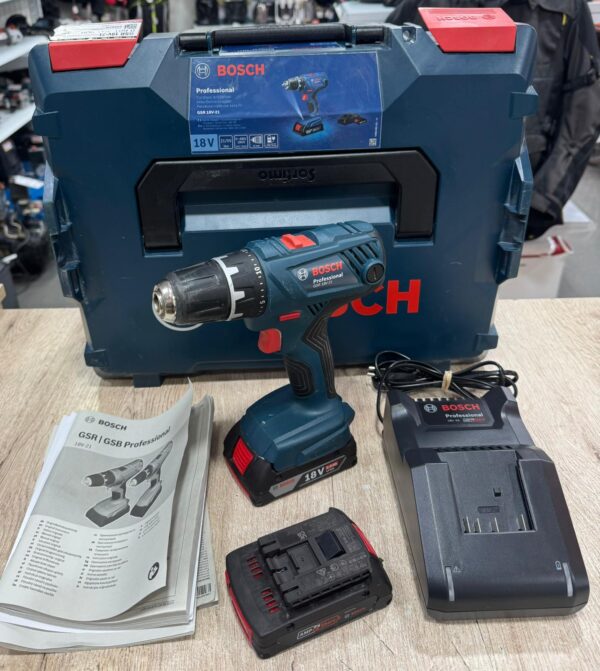 467615 2 TALADRO PERCUTOR BOSCH PROFESSIONAL GSR 18V-21 +2 BAT + CARG + MALETIN