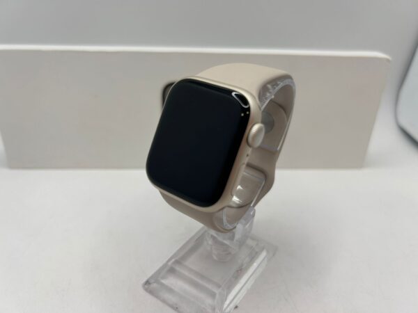 483743 3 APPLEWATCH SERIES 9 GPS ALUMINIO 41MM CORREA BLANCA + CAJA + CARGADOR (ARAÑAZO EN CRISTAL)